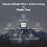 Flynew Shilajit avec L-Arginine: duo pour le bien-être quotidien.