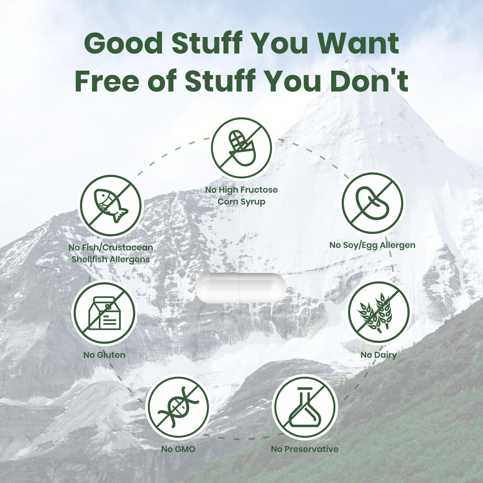 Mélange d'extraits végétaux Flynew Shilajit pour un bien-être global.