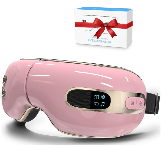 Masseur oculaire fmlave avec chaleur douce pour détendre les yeux fatigués.