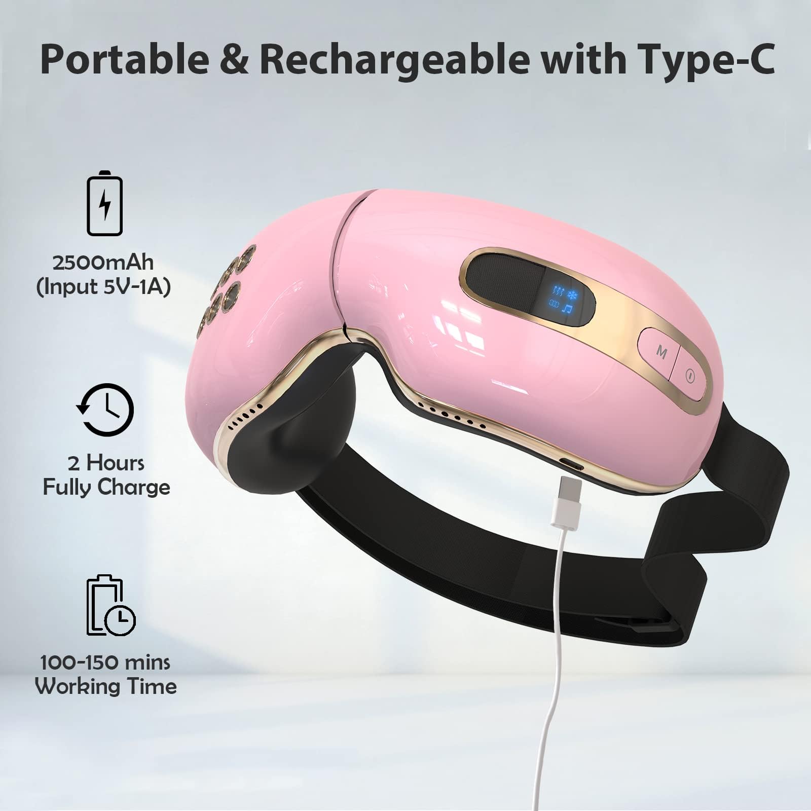 Conception USB-C et batterie longue durée pour les déplacements.