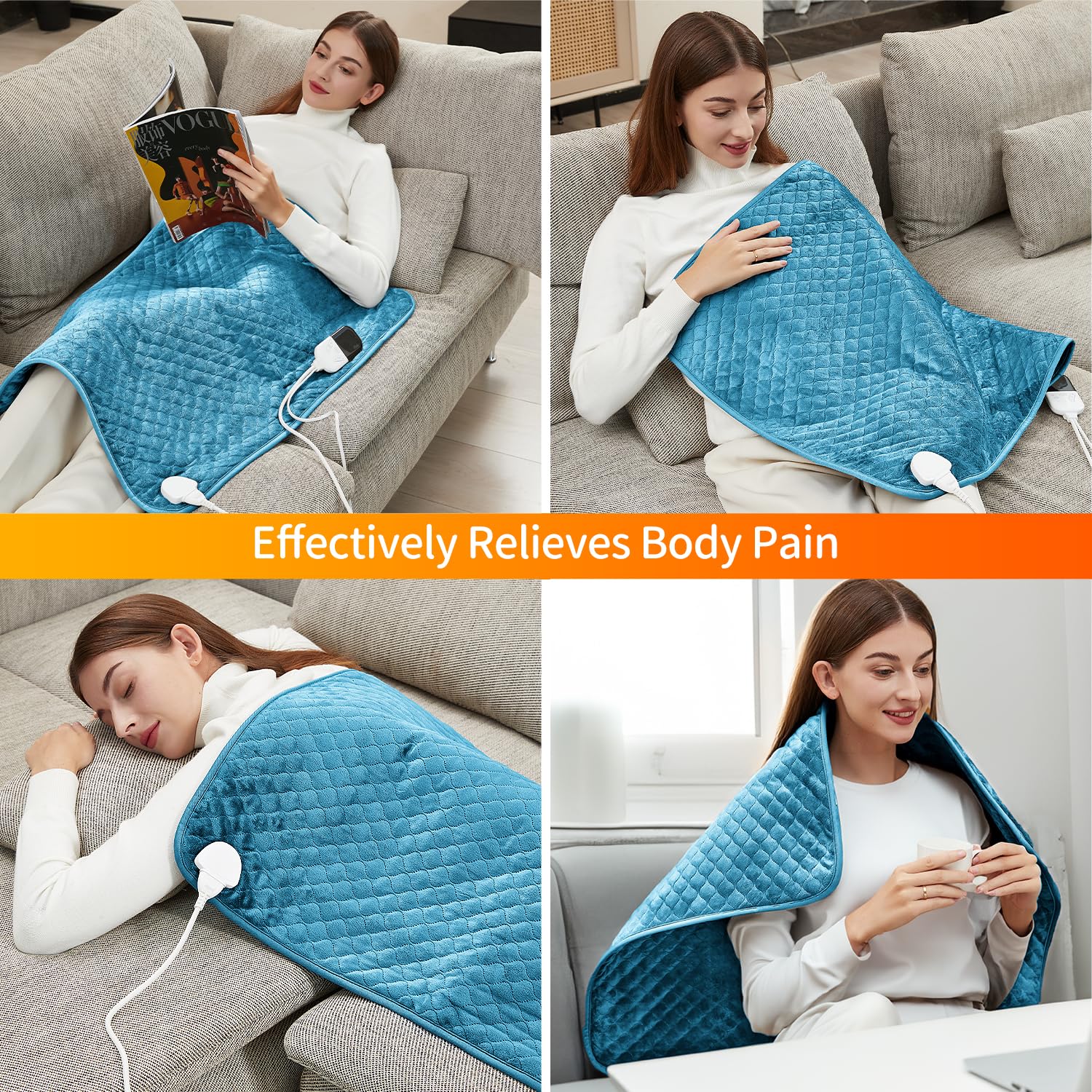 Zones ciblées bénéficiaires grâce au patch Focbeo grand-format pour détente musculaire.
