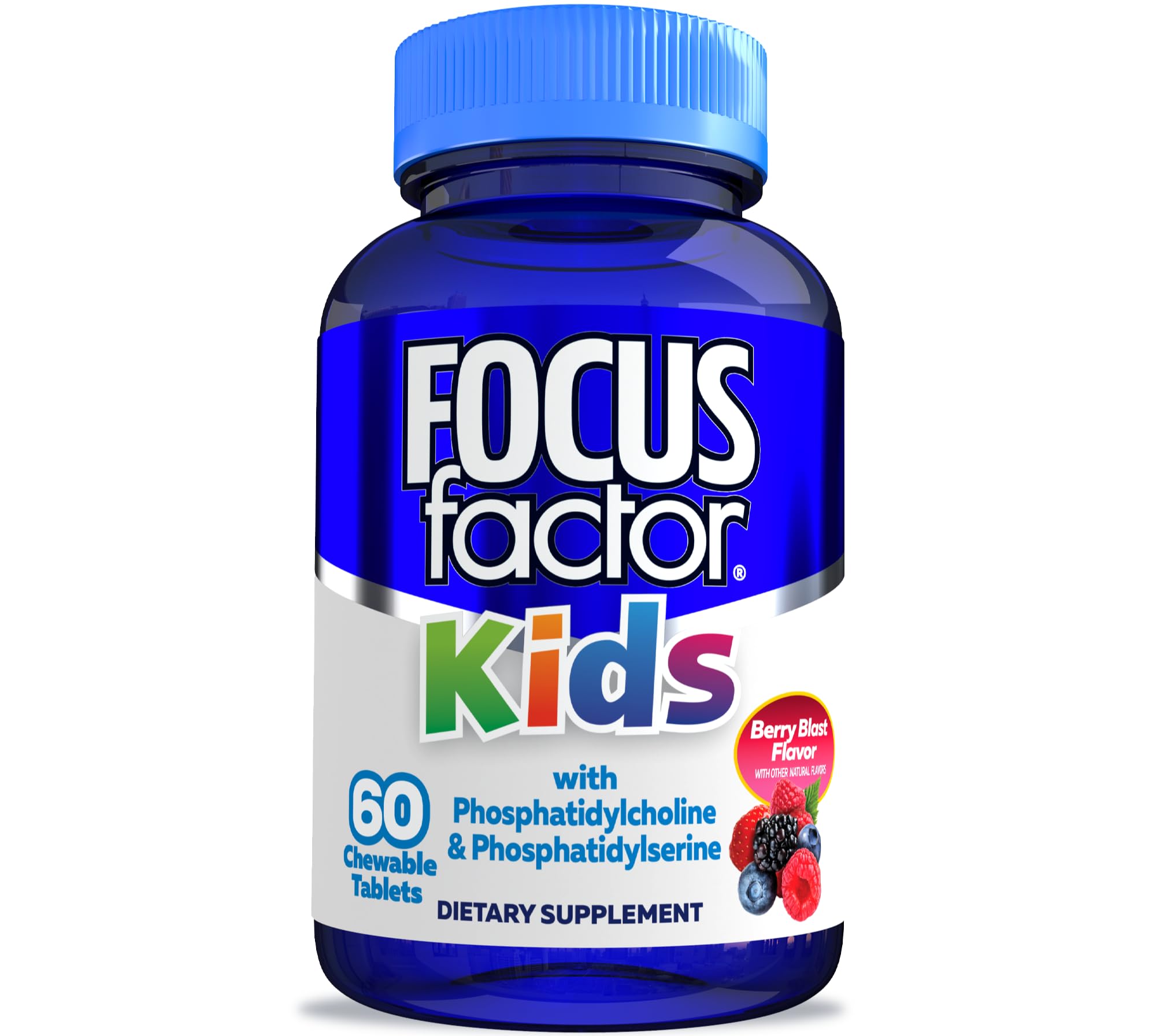 Focus Factor Kids gommes et bouteille : soutien potentiel de la concentration chez l'enfant.