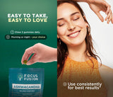 Gommes Focus Fusion sans gluten et sans colorants artificiels, usage quotidien.