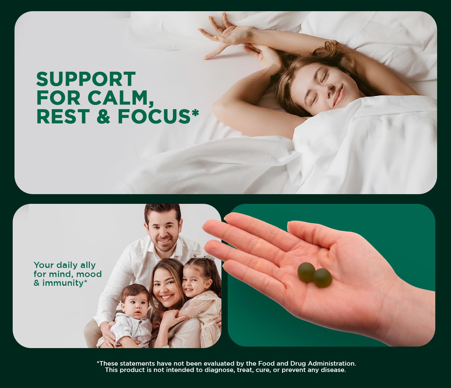 Gommes Focus Fusion Ashwagandha véganes adaptées à un mode de vie sans produits animaux.