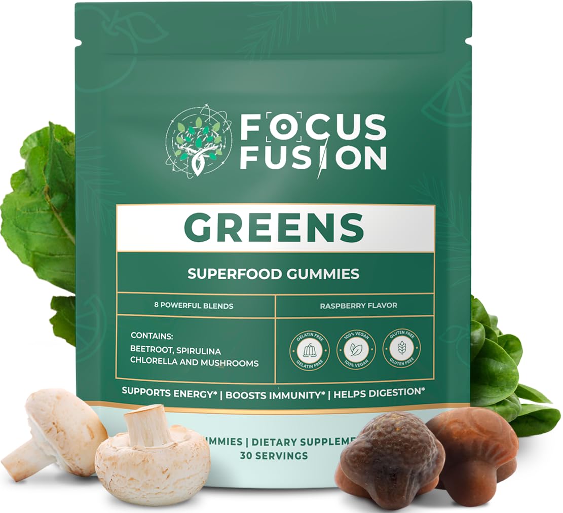 Focus Fusion Supergreen gommes et bouteille, praticité quotidienne et plaisir gustatif.