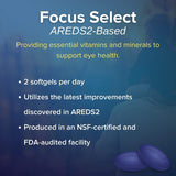 Focus Vision Select, etiquette détaillée, informations nutriments AREDS2.