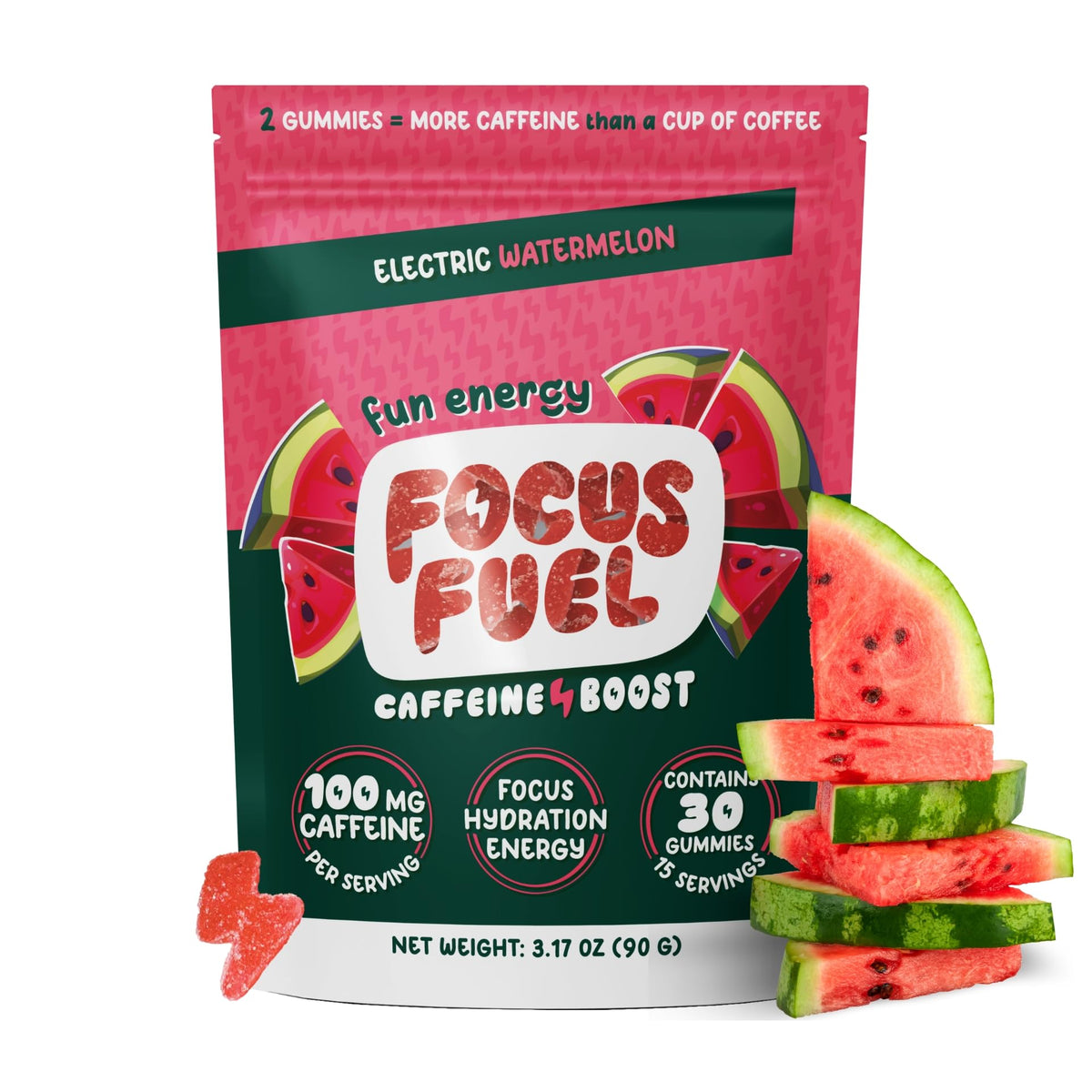 FocusFuel Energy Chews emballage prêt à emporter pour énergie naturelle