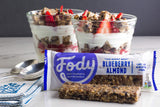 Barres Fody sans lactose, snack léger et digeste.