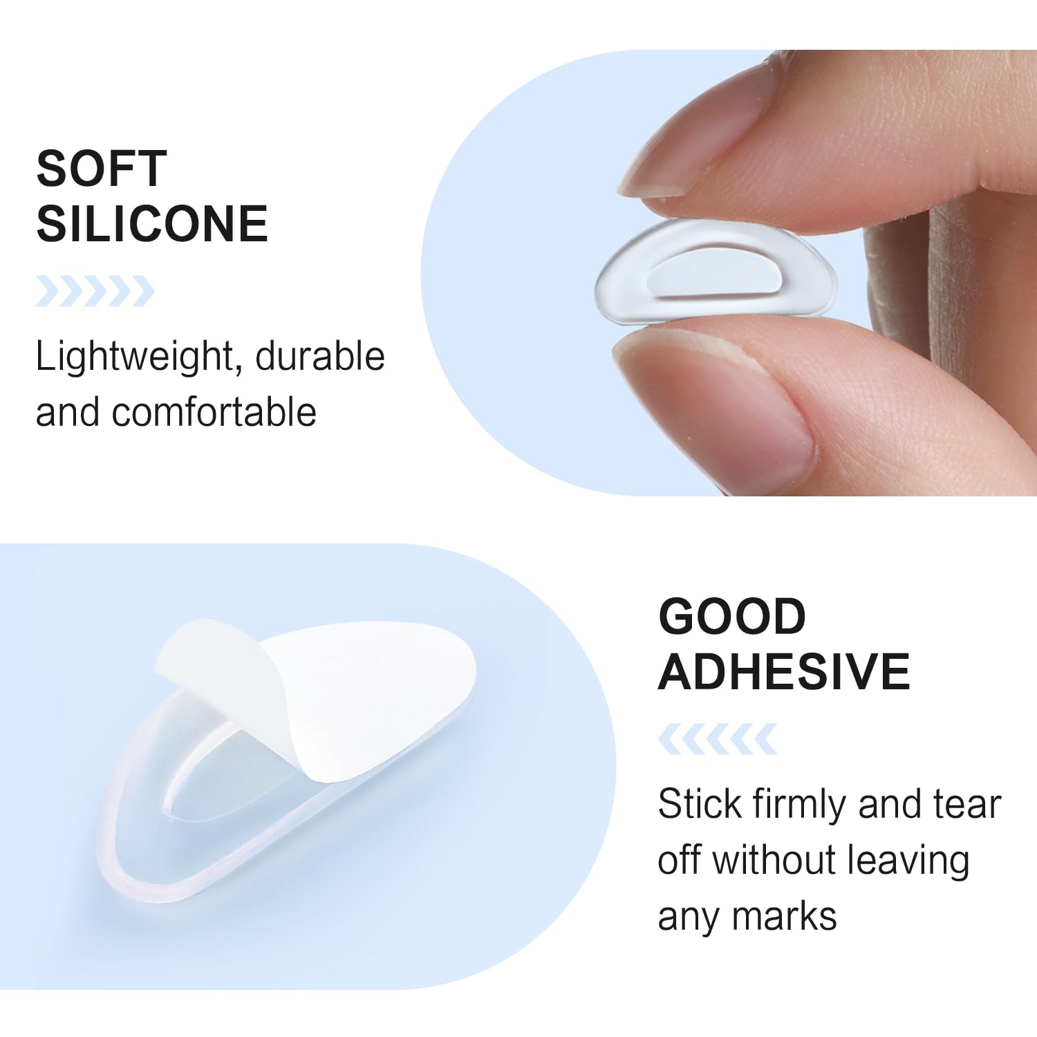 FOFALY pastilles nez, silicone doux pour ajustement personnalisé