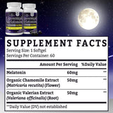 Fogoro Mélatonine 60 mg – Mélange camomille biologique et valériane pour le sommeil.