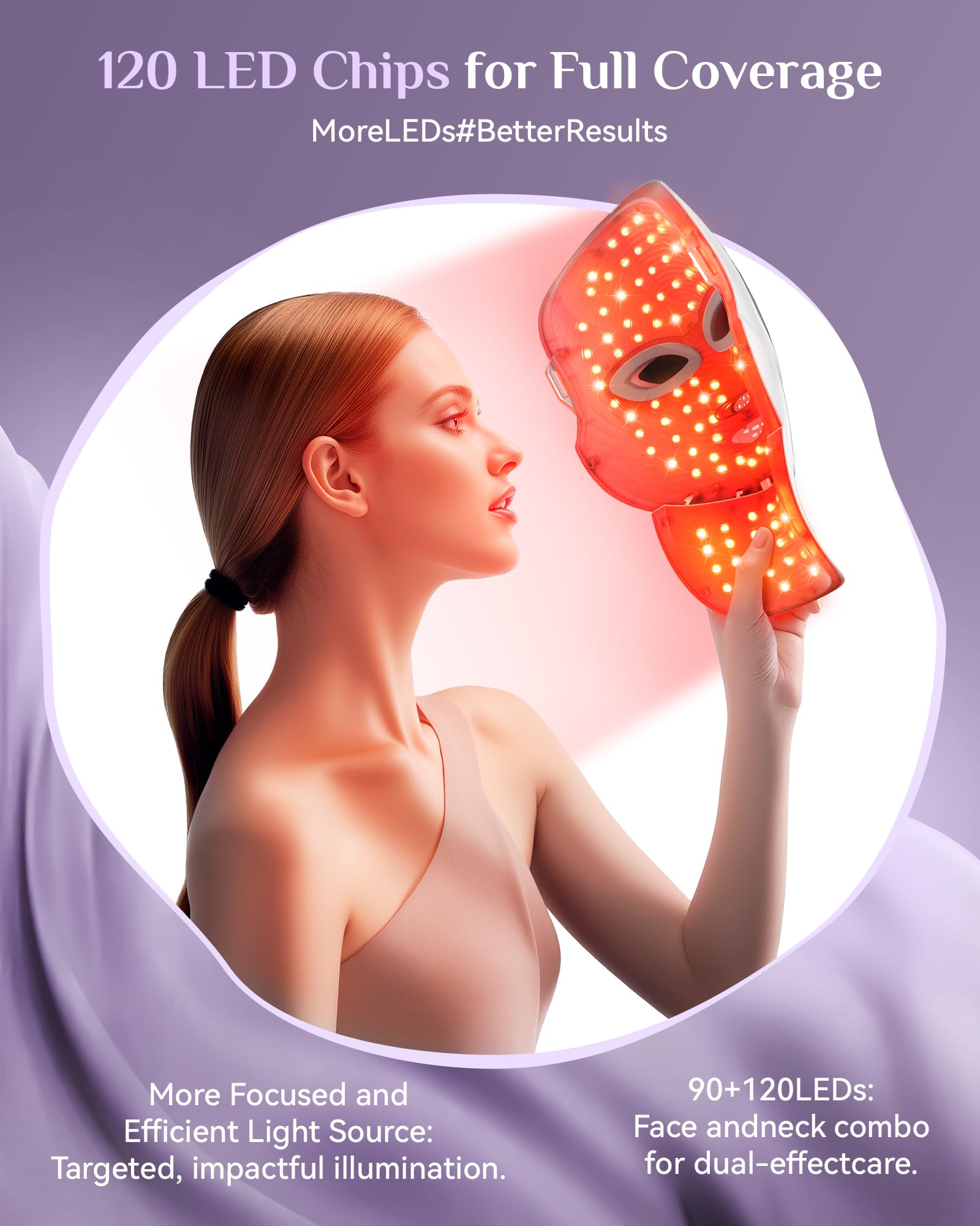 FOLOKE masque batterie rechargeable offrant jusqu'à 90 minutes sans fil