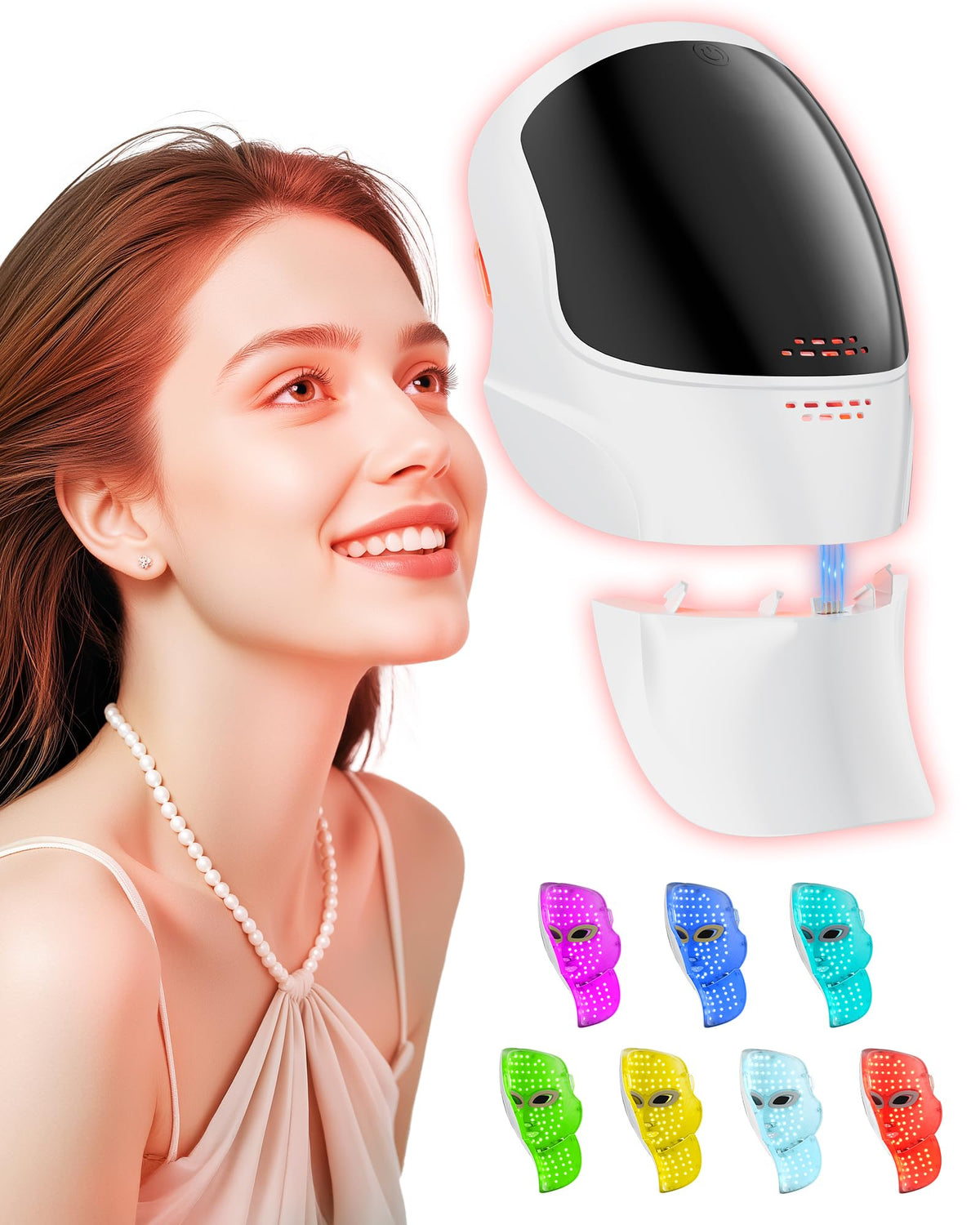 FOLOKE masque lumière rouge visage pour un teint revitalisé