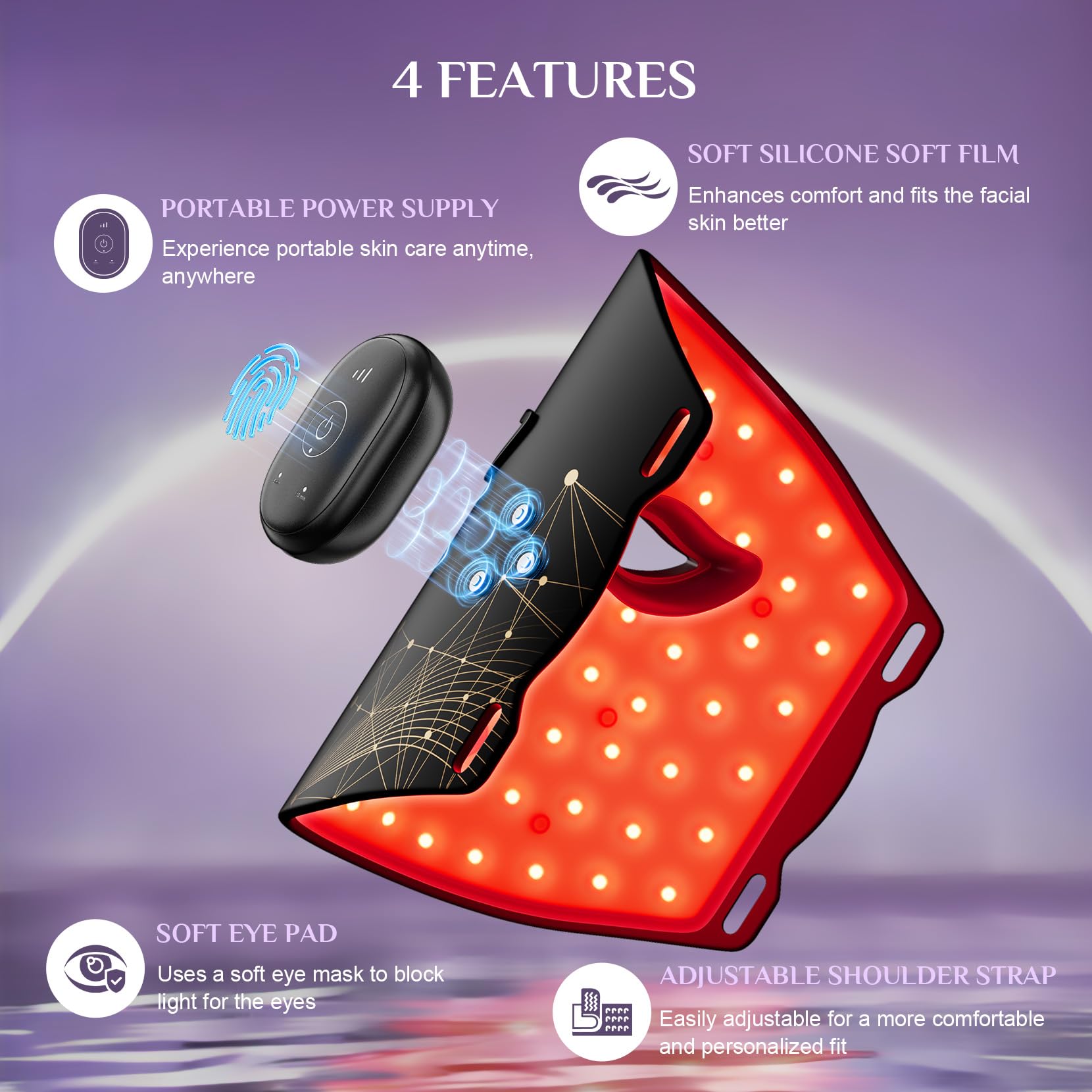 FOLOKE masque silicone à double surface pour un toucher doux et homogène.