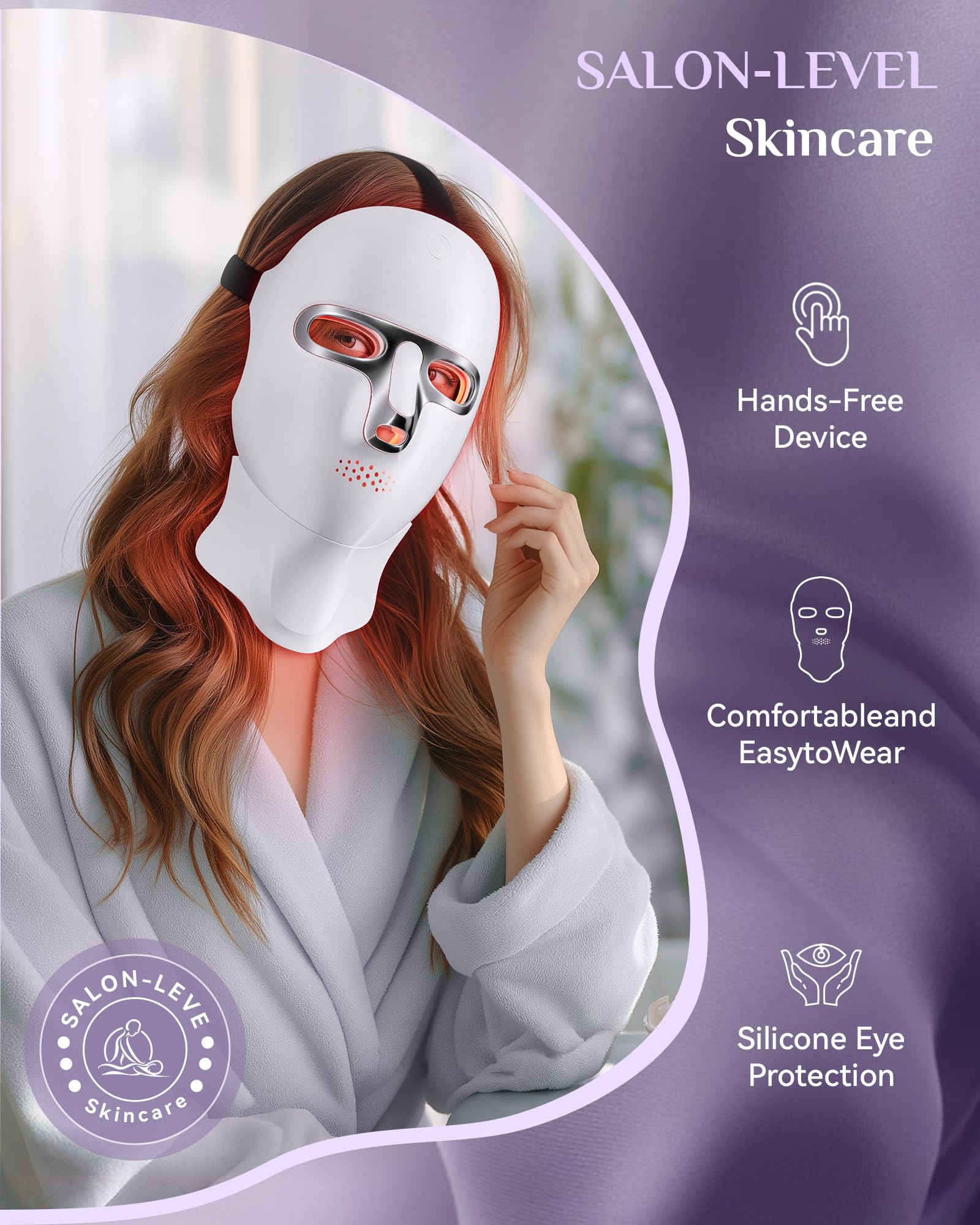 FOLOKE masque silicone intérieur doux en contact peau.