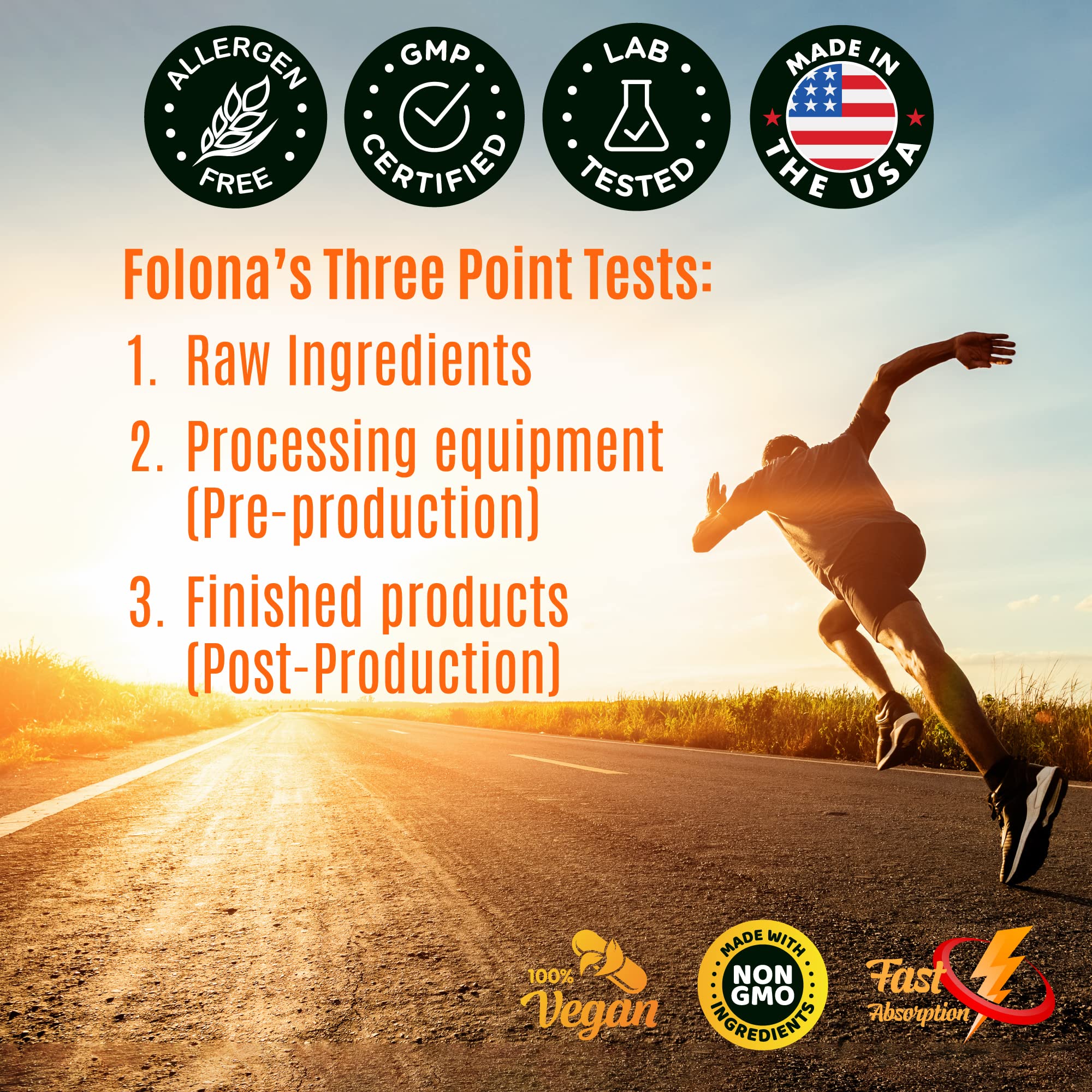 Folona Creatine HMB – fabrication Californie et traçabilité.