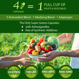 Capsules Folona Super Greens et Ashwagandha, faciles à intégrer au quotidien.
