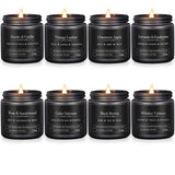 Bougie FOMICO Smoke & Vanilla dans un pot noir, ambiance masculine chaleureuse.