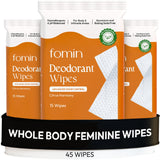 Lingettes FOMIN acidifiées Citrus Harmony – pack-shot, fraîcheur durable sur la peau