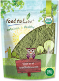 Poudre d'Alfalfa Food to Live biologique dans un bocal, usage polyvalent.