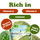 Food to Live Poudre de Brocoli – emballage refermable pour conserver la fraîcheur.