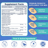 FoodiMed Probiotiques pour hommes - emballage compact, prise quotidienne facilitée.