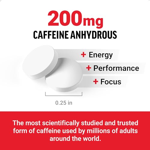 Force Factor Caféine comprimés concentration pour une efficacité accrue au travail.