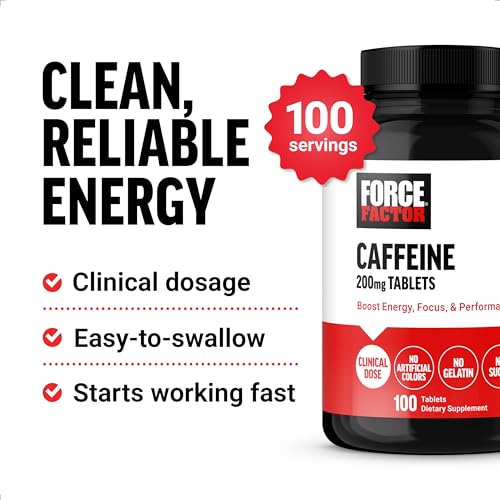 Force Factor Caféine comprimés endurance pour durer lors de l’effort.