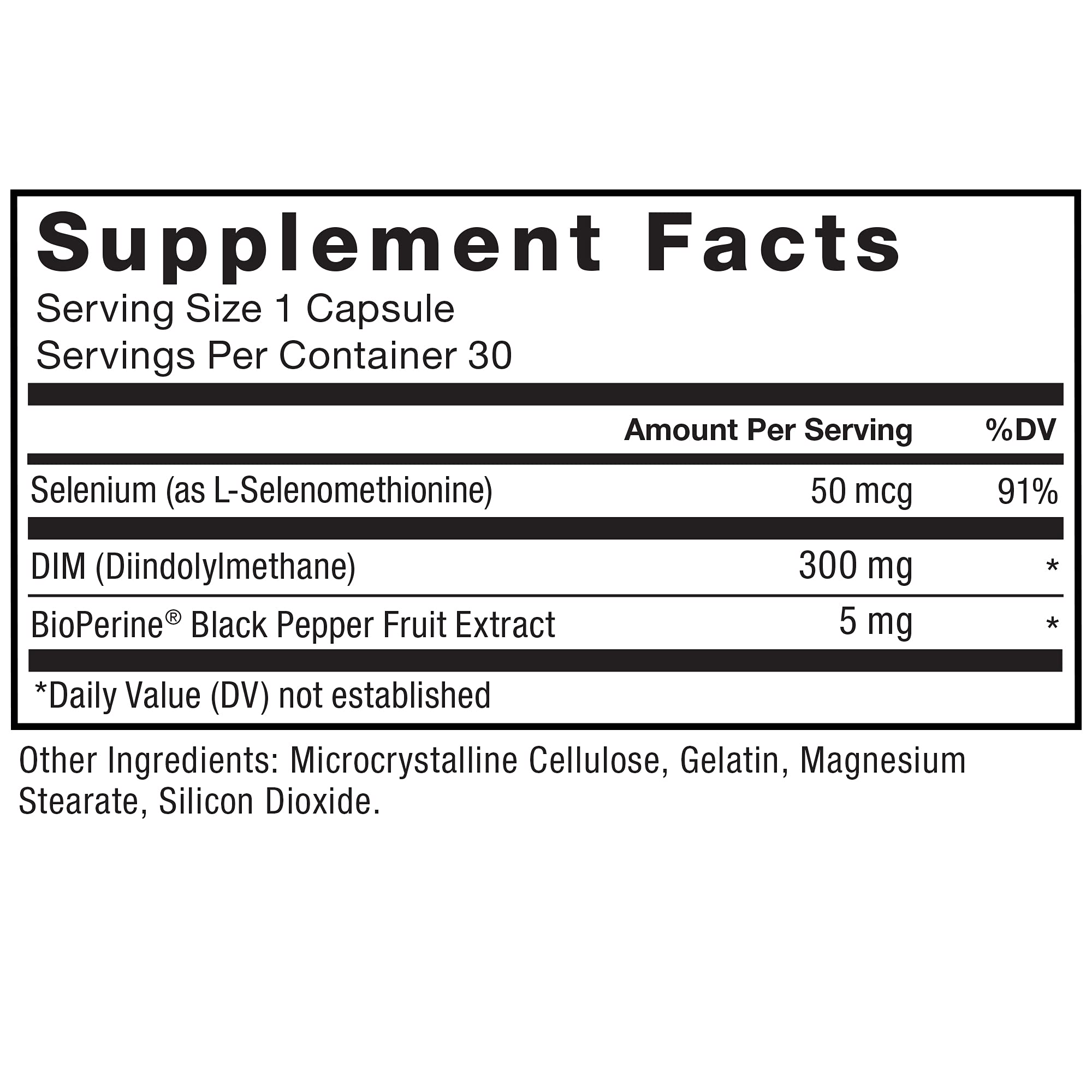 Force Factor DIM, bioperine-absorption-optimisee, biodisponibilité accrue.