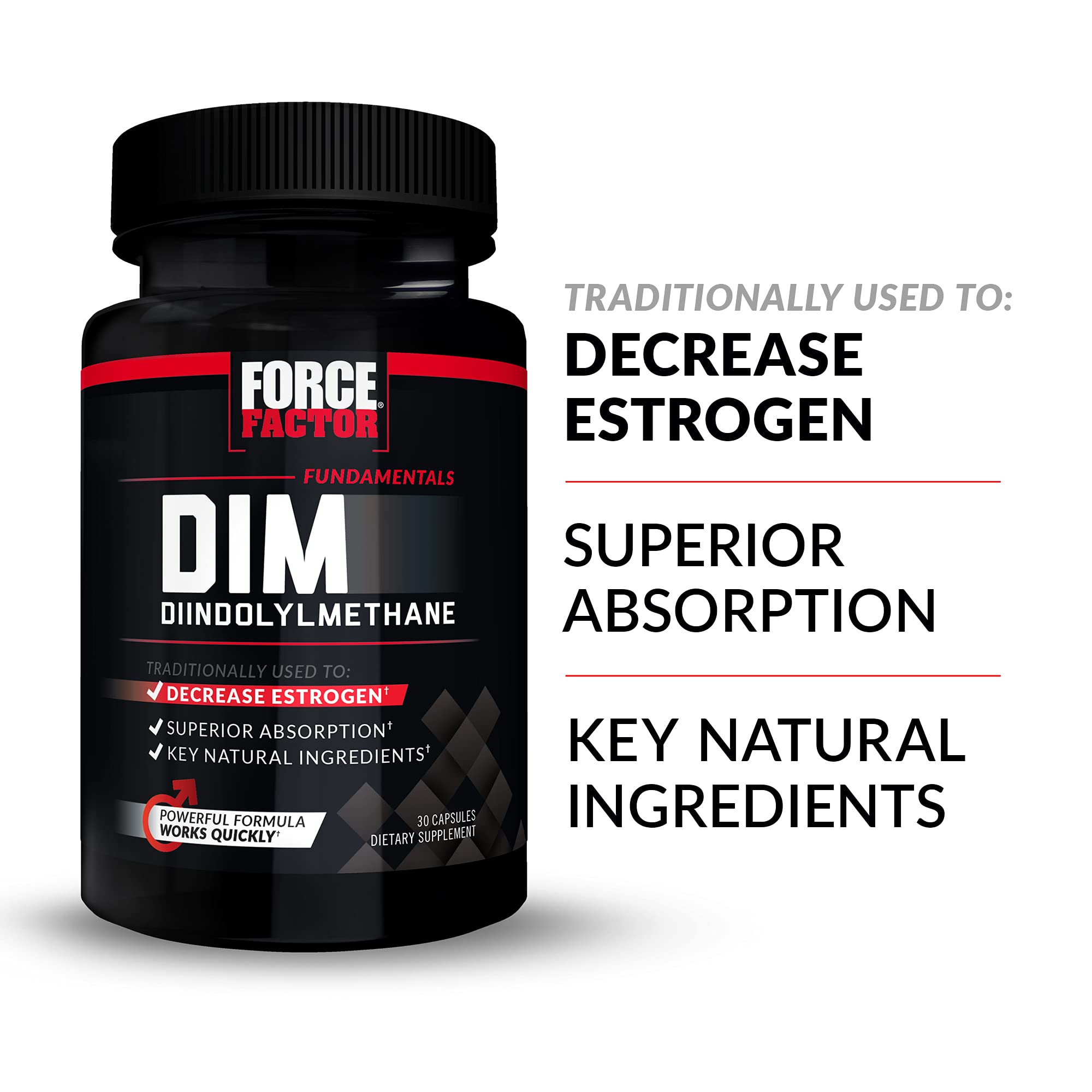 Force Factor DIM, ingrédients-clefs, base naturelle potentielle pour l'équilibre.