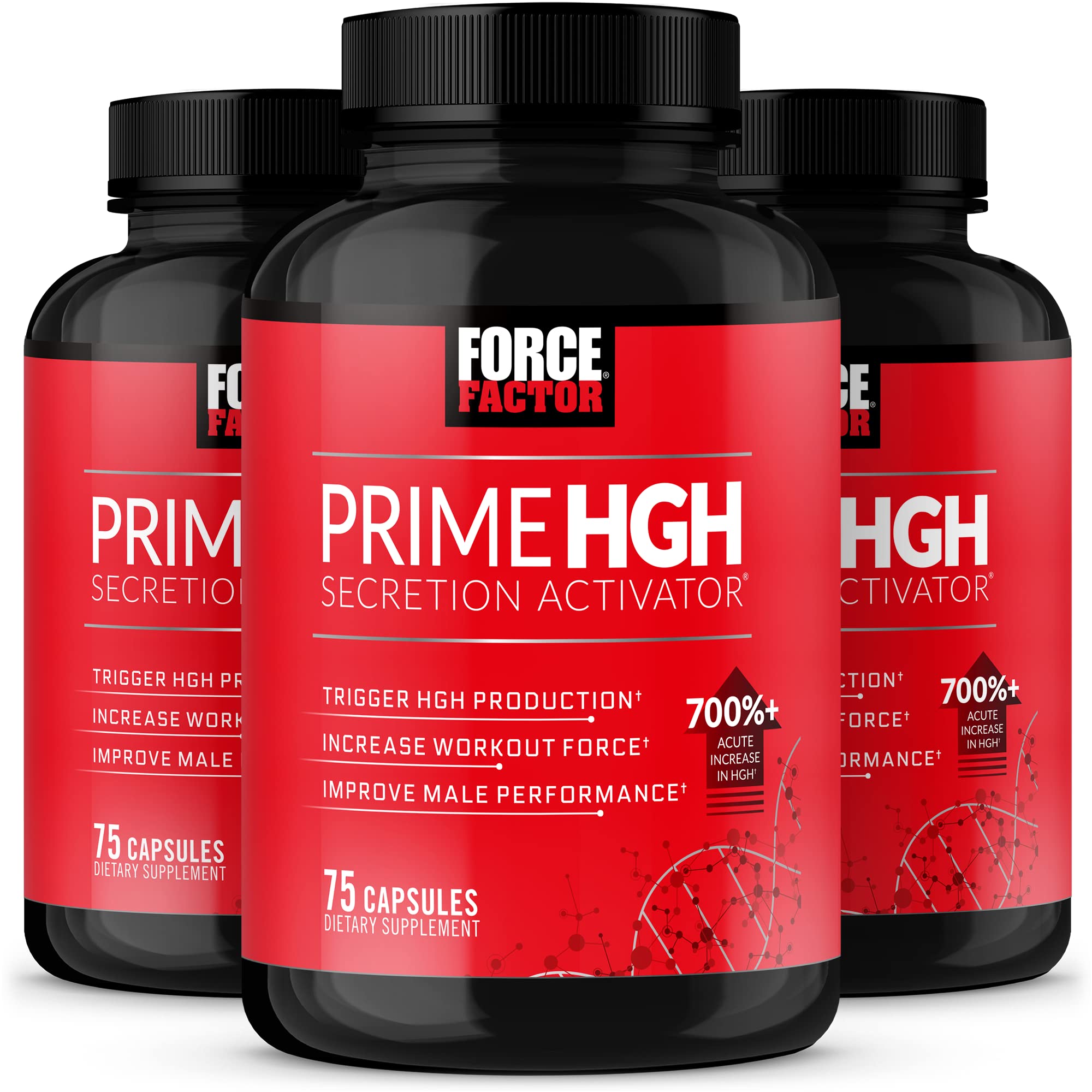 Force Factor Prime HGH, bouteille activateur, prêt à l'entraînement.