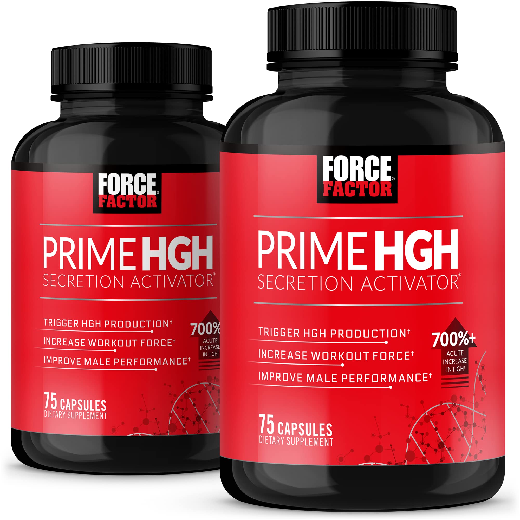 Boîte Force Factor Prime HGH Secretion Activator prête à l'entraînement.