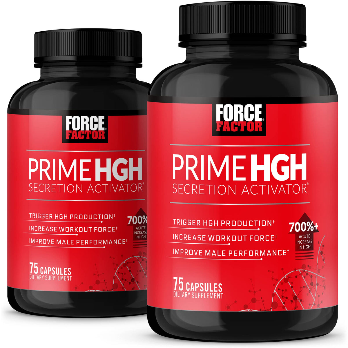 Boîte Force Factor Prime HGH Secretion Activator prête à l'entraînement.