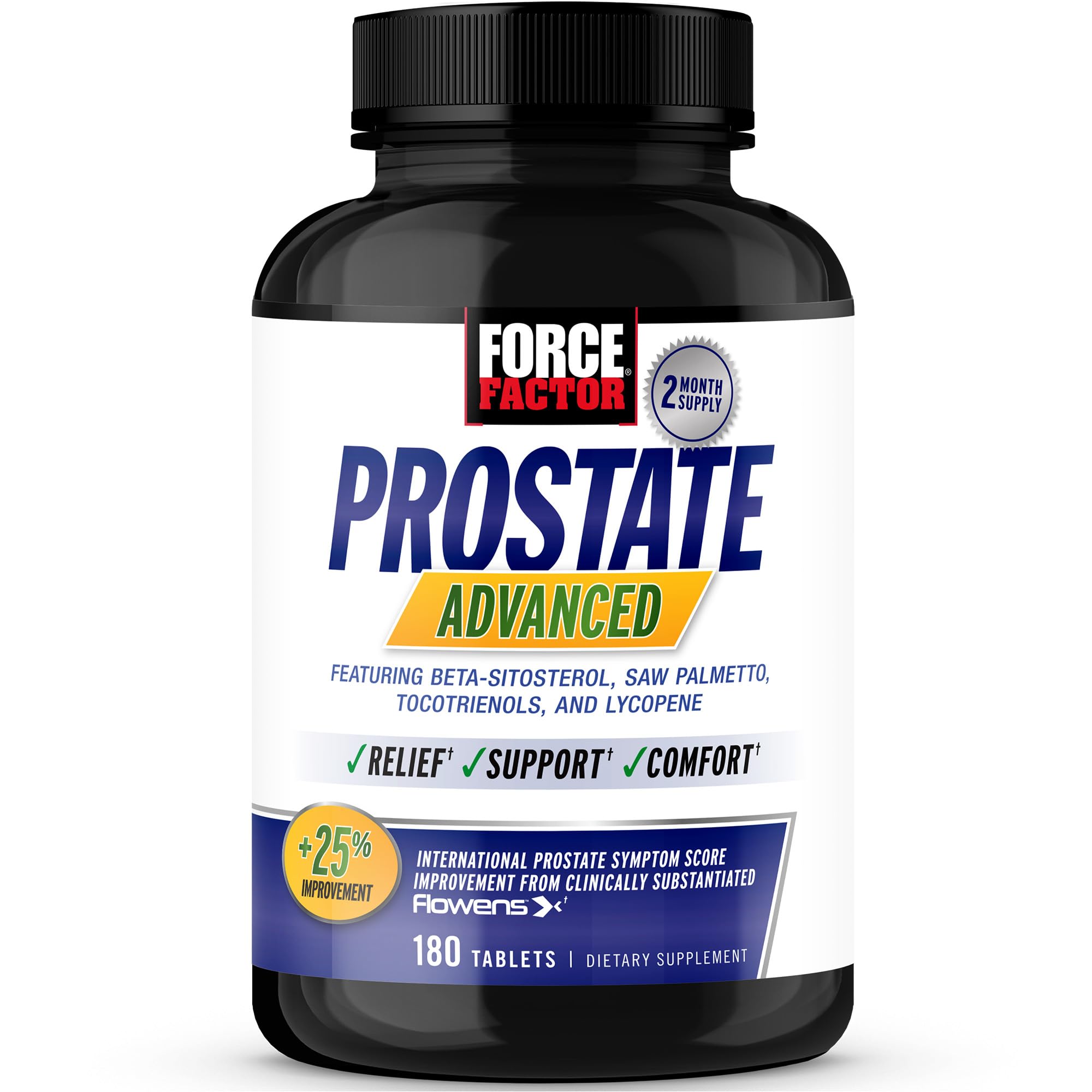 Force Factor Prostate Advanced – Bouteille prête à l’emploi pour un soutien urinaire potentiel.
