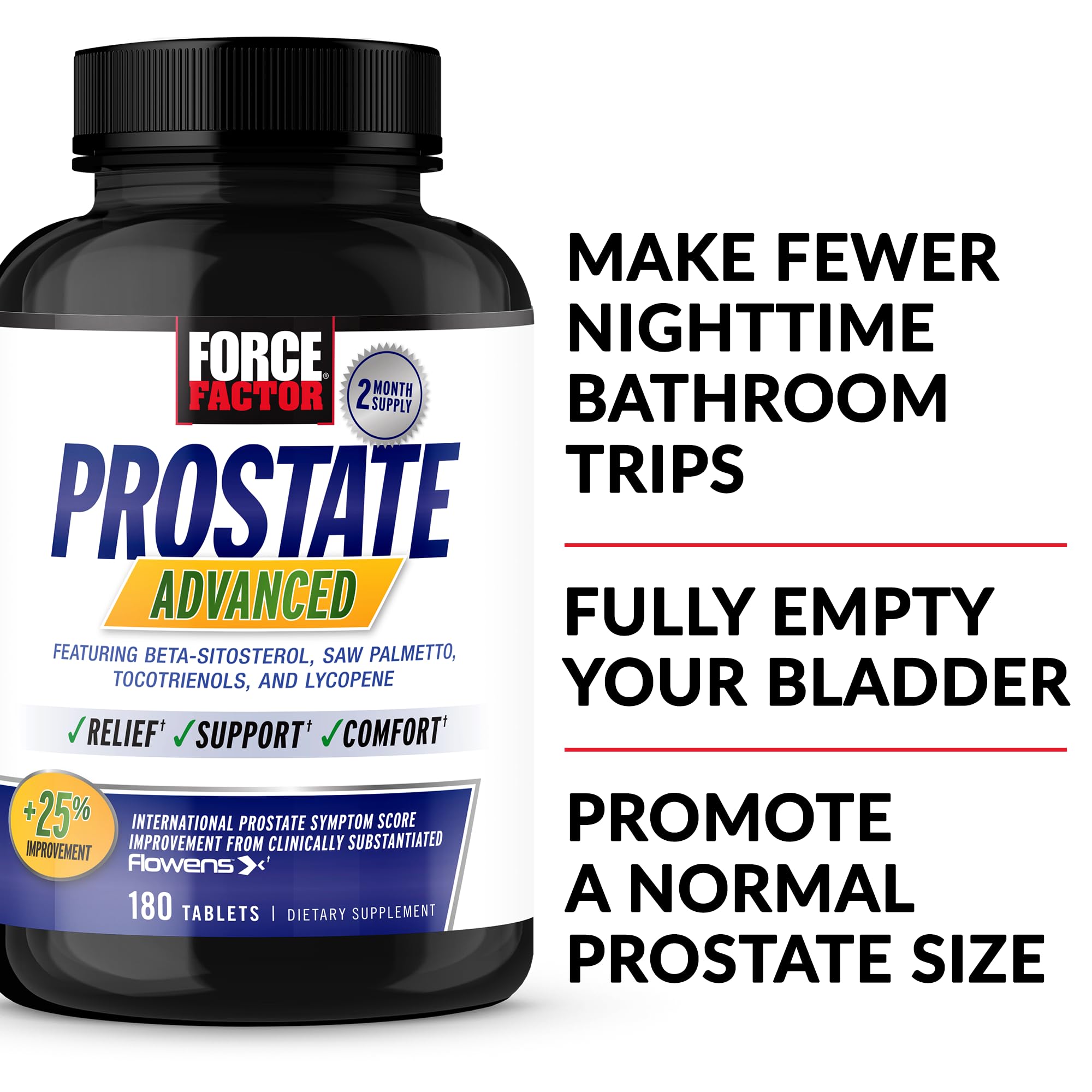 Force Factor Prostate Advanced – Tablettes faciles à prendre au cours de la journée.
