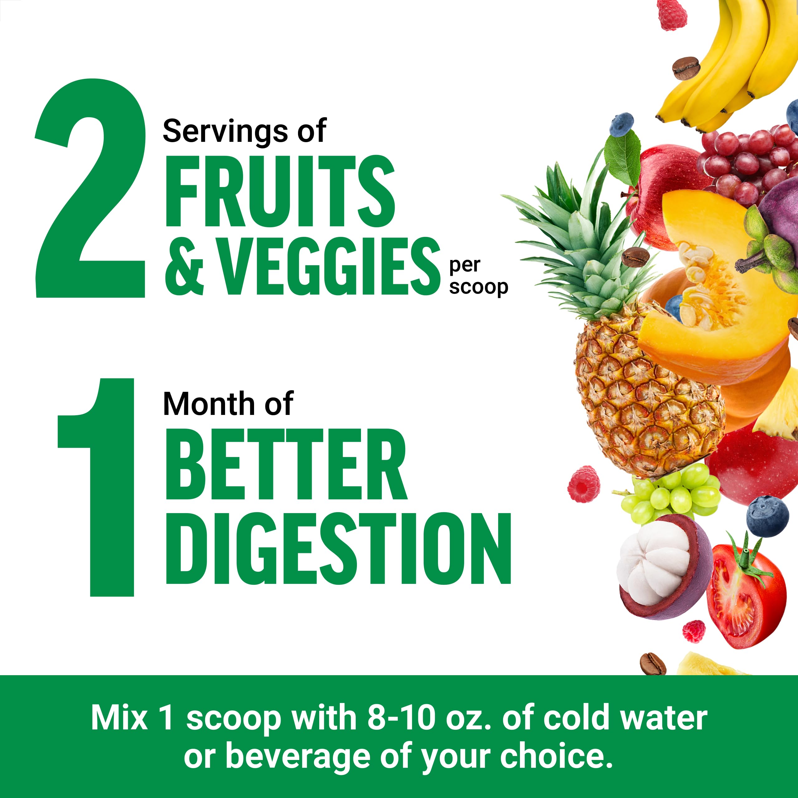Force Factor Smarter Greens probiotiques et prébiotiques pour la digestion.