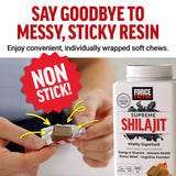 Force Factor Supreme Shilajit, ingrédients purs himalayens pour vitalité naturelle.