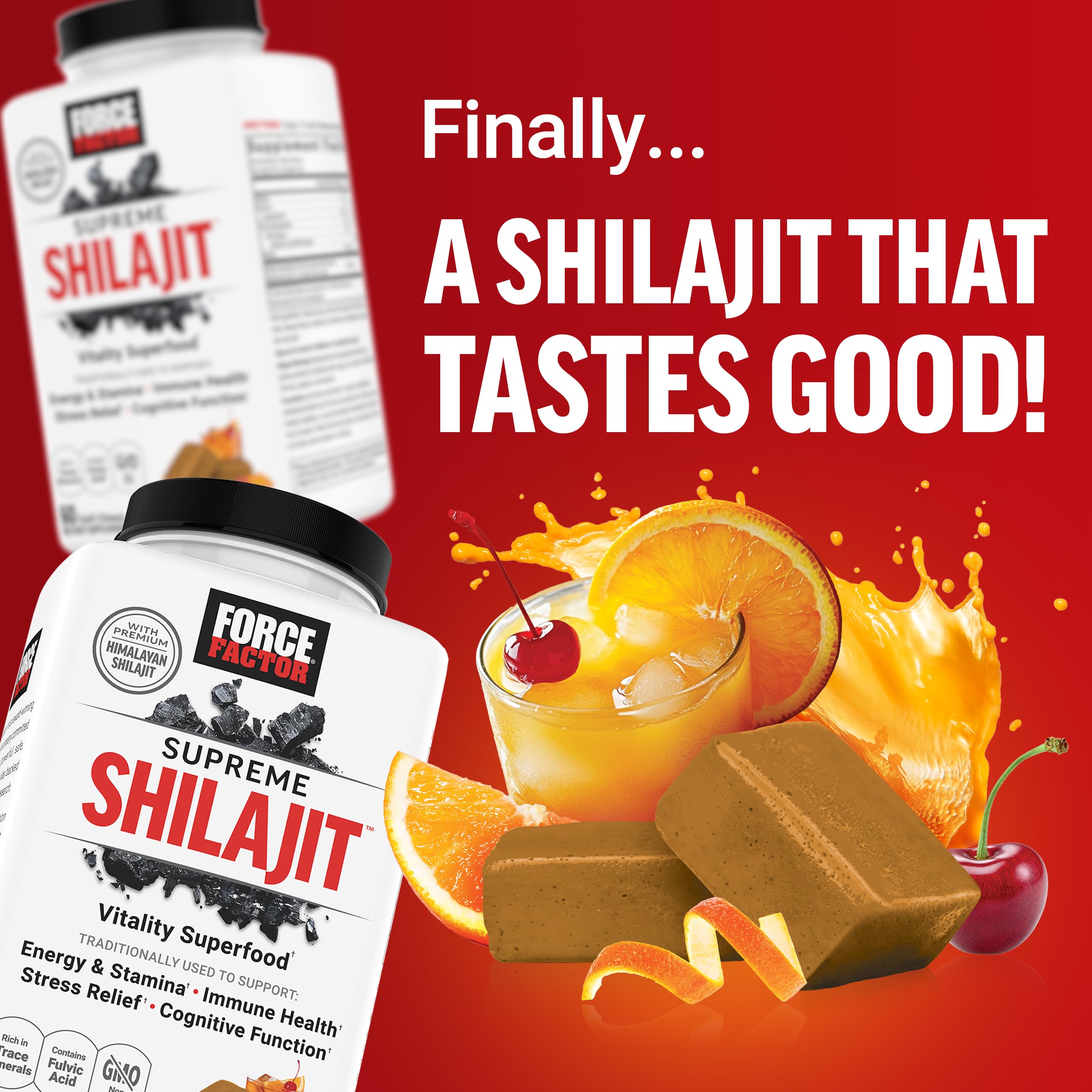 Force Factor Supreme Shilajit, prise en main rapide, énergie rapide en journée.