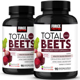 Force Factor Total Beets – bouteille de capsules montrant le soutien potentiel à la circulation.