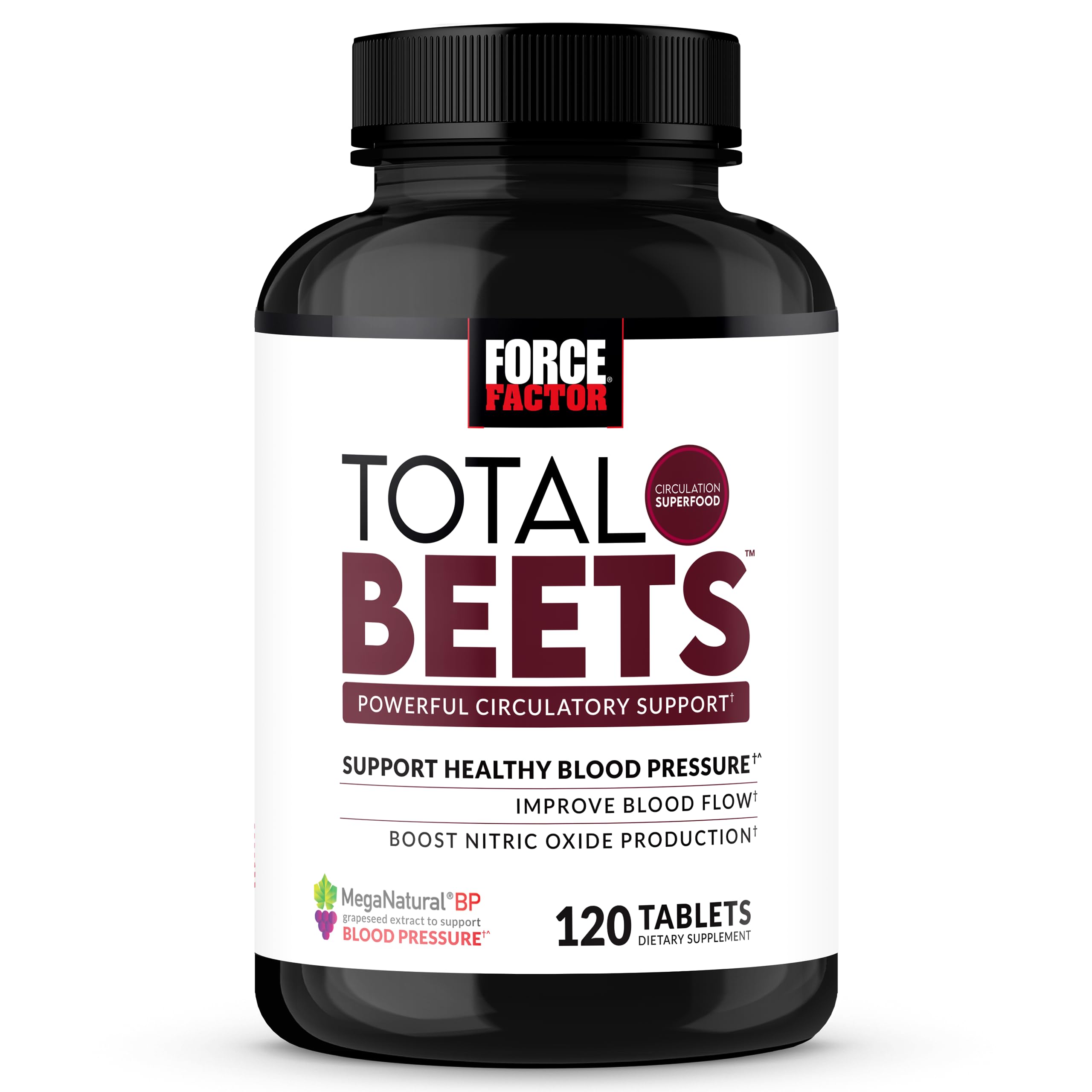 Force Factor Total Beets, bouteille prête à être prise pour énergie naturelle potentielle.