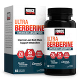 Force Factor Ultra Berberine en bouteille, absorption 5x et soutien métabolique potentiel.