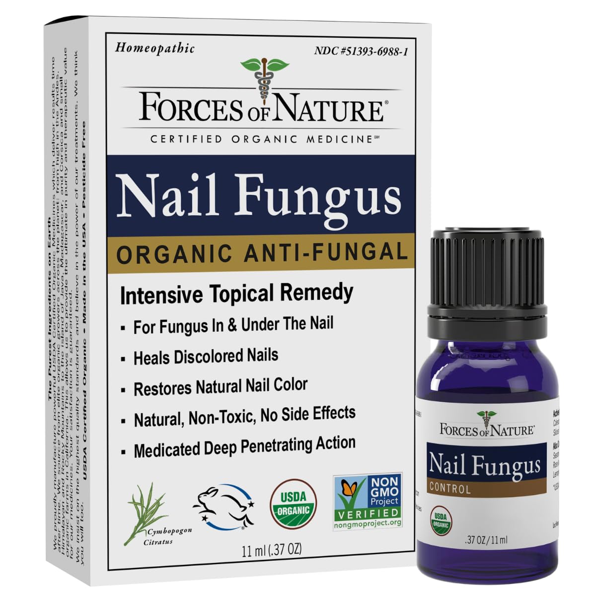 Forces of Nature flacon 11 ml, traitement antifongique pour ongles, améliore l'apparence.