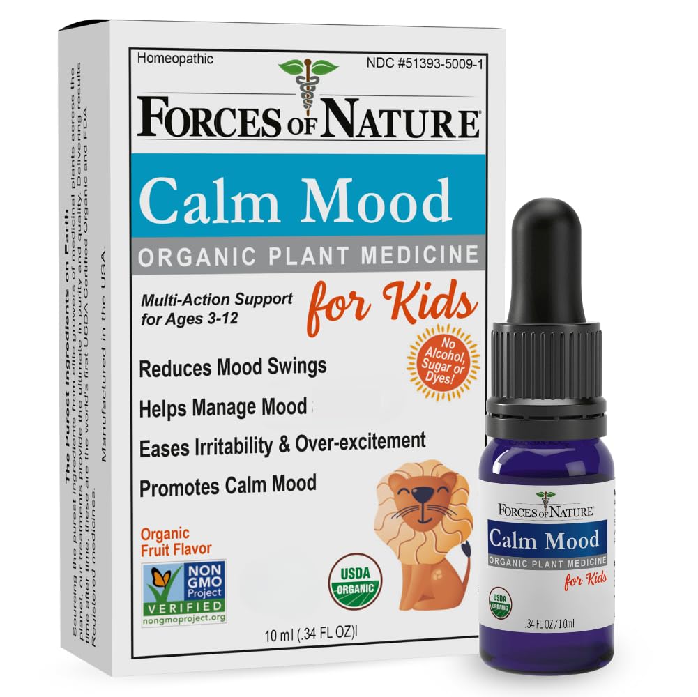 Forces de la Nature Calme d'humeur pour enfants, gouttes sous-langue, action apaisante