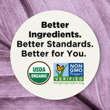 Certifications bio et non-OGM du produit Forces of Nature, Cruelty Free.