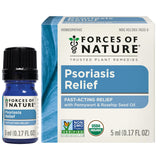 Forces of Nature flacon psoriasis soulagement durable pour la peau.
