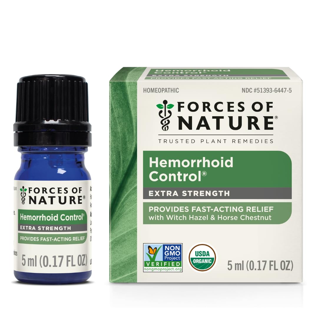 Forces of Nature Hemorrhoid Control — bouteille-gouttes pour apaiser démangeaisons