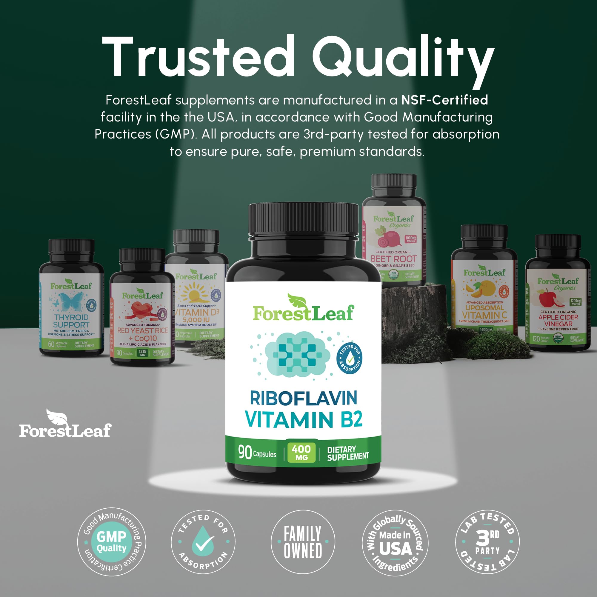 ForestLeaf B2 400 mg – absorption optimisée et formulation pure pour votre routine.