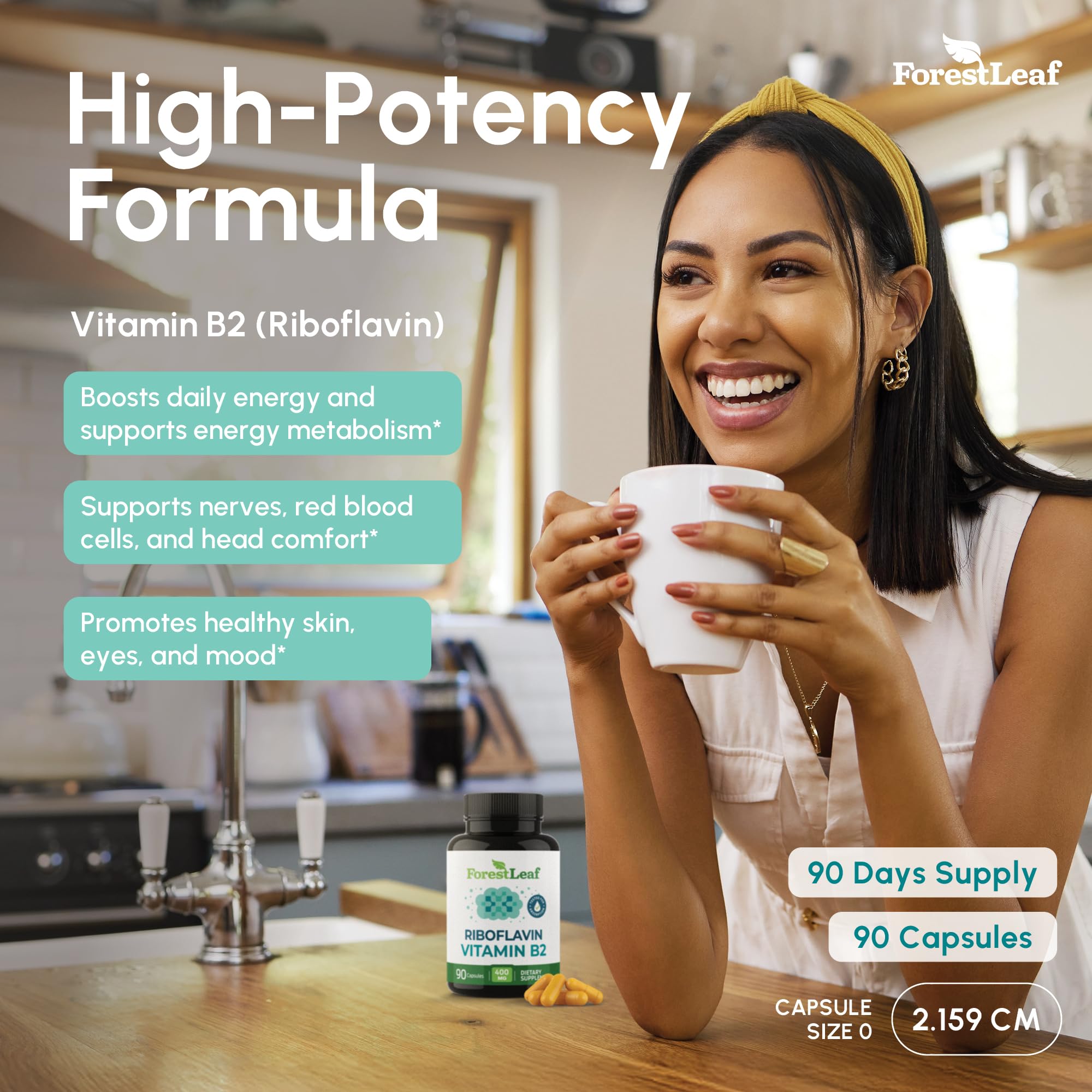 ForestLeaf B2 400 mg – peau et vision plus claires grâce à la riboflavine.
