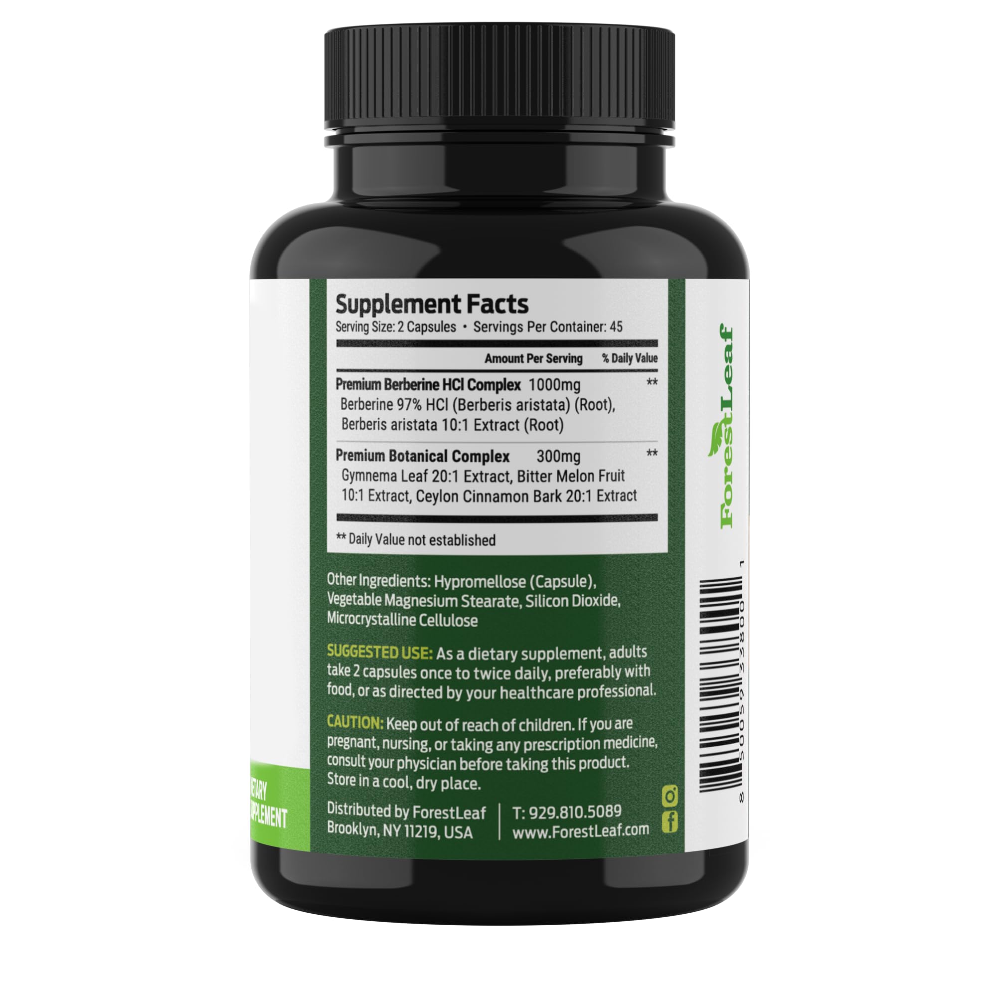 ForestLeaf Berberine – emballage extérieur prêt à l’usage