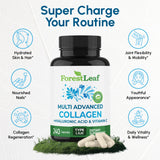 ForestLeaf collagène hydrolysé soutient l’élasticité et la fermeté de la peau.