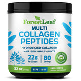 ForestLeaf collagene peptides poudre non aromee, dose mesuree pour routine beaut é.